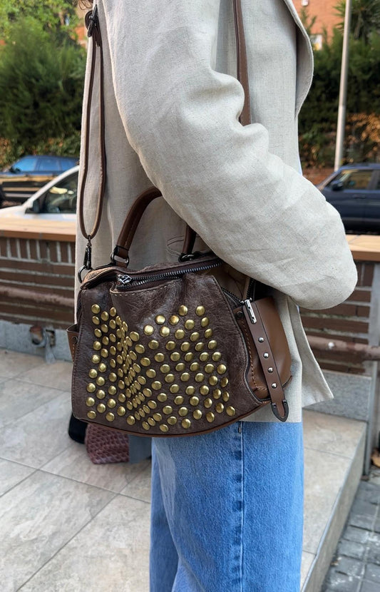 Bolso Studs Brown